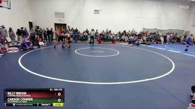 110-113 lbs Round 3 - Billy Brook, Laramie Middle School vs Carson Conder, McCormick Jr. High