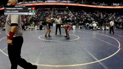 4A 132 lbs Champ. Round 1 - Damicquen Powell, Lumberton vs Joell Claudio, Mallard Creek High School