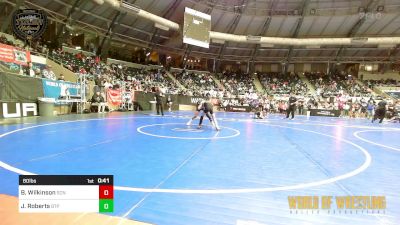 80 lbs Consi Of 16 #2 - Bryson Wilkinson, SCN Youth Wrestling vs Jonah Roberts, Tulsa Blue T Panthers