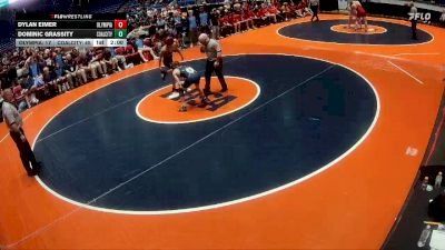 120 lbs Quarterfinals (8 Team) - Dominic Grassity, Coal City vs Dylan Eimer, Stanford (Olympia)