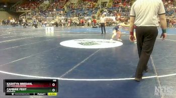 120 lbs Cons. Semi - Cambrie Feist, Bismarck vs Kashtyn Bredahl, Des-Lacs Burlington