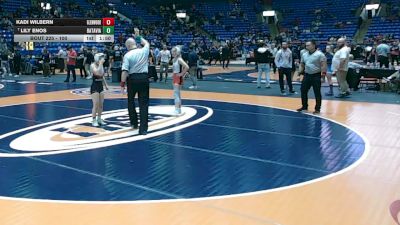 100 lbs Cons. Round 2 - Lily Enos, Batavia vs Kadi Wilbern, Chatham (Glenwood)