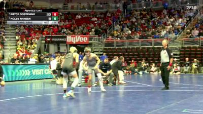 2A-113 lbs Cons. Semi - Bryce Oostenink, Sioux Center vs Kolbe Hansen, Iowa Falls-Alden