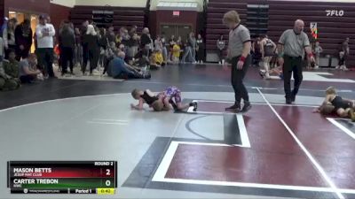 SPW-4 lbs Round 2 - Mason Betts, Jesup Mat Club vs Carter Trebon, KWC