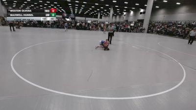 53 lbs Cons. Rd Of 16 - Maxwell Hunsel, Greater Heights Wrestling vs Weston Olvera, Threestyle Wrestling Of Oklahoma