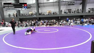 Junior Girls FS - 115 lbs Champ. Round 2 - Jhansi Sakelli, WA vs Sara Gregory, CA