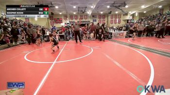 49 lbs Consi Of 4 - Archer Collett, Eufaula Ironheads Wrestling Club vs Kooper Koon, Wyandotte Youth Wrestling
