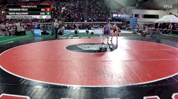 6A 132 lbs 3rd Place Match - Brandon Felix, Post Falls vs Nate Galloway, Rocky Mountain