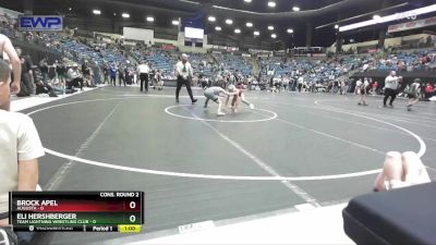 76 lbs Cons. Round 2 - Eli Hershberger, Team Lightning Wrestling Club vs Brock Apel, Augusta