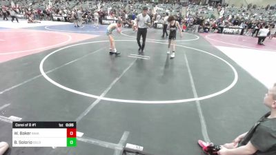 88 lbs Consi Of 8 #1 - Wesley Baker, Ravage WC vs Brandon Solorio, Gold Rush Wrestling