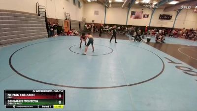 108-114 lbs Round 1 - Neiman Cruzado, Erie vs Benjamin Montoya, Greeley West