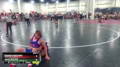 120 lbs Round 3 (6 Team) - Deaven Montanez, Wrestling University vs Gavin Bolock, S.E.O. Wrestling Club- Team Red