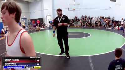 106-110 lbs Round 1 - Brody Harris, C2X vs Eli Lorang, KC Elite Wrestling Training Center