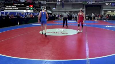 7A 157 lbs Semifinal - Kiowa Vines, Thompson HS vs Grayer Manown, Vestavia Hills