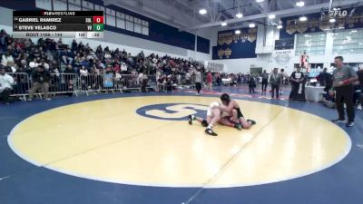 144 lbs Cons. Round 1 - Gabriel Ramirez, Sultana vs Steve Velasco, Victor Valley