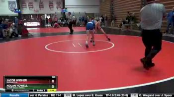 120 lbs Quarterfinal - Jacob Widmer, Burlington vs Nolan Howell, Clear Creek-Amana