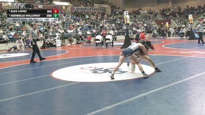 5A 105 lbs Cons. Round 1 - Alex Lopez, Bauxite vs Addibelle Holloway, Greenwood High School