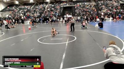 58 lbs Champ. Round 1 - Sam Petersek, Winner Youth Wrestling vs Barrett Jones, SUTTON