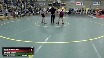 189 lbs Champ. Round 1 - BRADEN WEBB, Chugiak High School vs Marcus McDaniel, Dimond