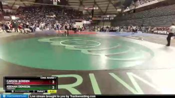 1 lbs Cons. Round 1 - Carson Borden, Willapa Valley vs Keenan Denison, Tonasket