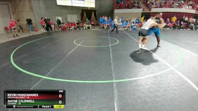 285 lbs Quarters & 1st Wb (16 Team) - Kevin Manzanares, Dallas Hillcrest vs Dayne Caldwell, Leander