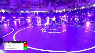 94 lbs Semifinal - Jasmine Brewer, Woodland Park Jr WC vs Cambree Obermeyer, Abilene Kids Club Wrestling