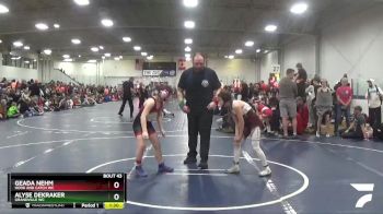 86 lbs Cons. Round 2 - Alyse Dekraker, Grandville WC vs Geada Nehm, Hook And Catch WC