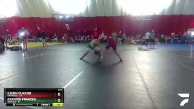 215 lbs Round 3 (4 Team) - Brayden Franzen, Geneseo vs Kaden Currier, Riverdale