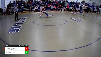 127 lbs Semifinal - Jackson Shugarts, Clearfield vs Lane Richey, Connellsville