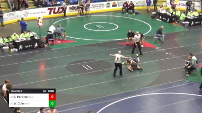 124 lbs Consi Of 16 #1 - Antonio Perkins, Valley vs William Cole, Union City