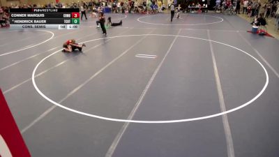 8U - L Cons. Semis - Hendrick Bauer, Tri-City United Titans vs Conner Marquis, Coon Rapids Mat Bandits Wrestling Club