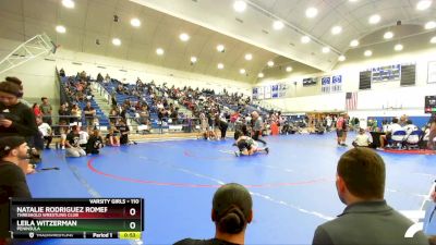 110 lbs Cons. Round 4 - Natalie Rodriguez Romero, Threshold Wrestling Club vs Leila Witzerman, Peninsula