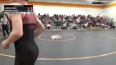 90 lbs Round 1 - Landon Zinser, Moyer Elite vs Brennen Kloser, Marion Wolves