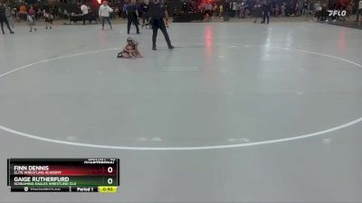 40 lbs Quarterfinal - Finn Dennis, Elite Wrestling Academy vs Gaige Rutherfurd, Screaming Eagles Wrestling Clu