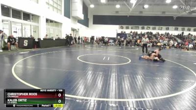 106 lbs Cons. Round 3 - Kaleb Ortiz, La Habra vs Christopher Roos, Calabasas