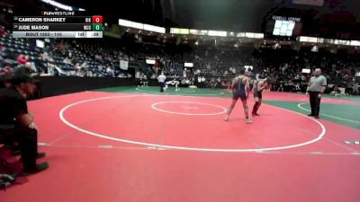 110 lbs Cons. Round 2 - Cameron Sharkey, RIKA vs Jude Mason, WCCA