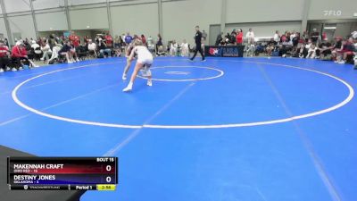 100 lbs Placement Matches (8 Team) - Makennah Craft, Ohio Red vs Destiny Jones, Oklahoma