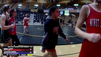 124 lbs Quarterfinal - Damiyah Smith, Oklahoma State University vs Emily Light, Minot State