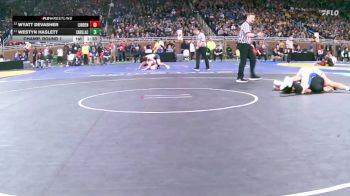 D2-144 lbs Champ. Round 1 - Westyn Haslett, Cadillac vs Wyatt Devasher, Linden