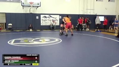 285 lbs Champ. Round 1 - Jacob Vincent, Simpson (Calif.) vs Kaiden Cisneros, Arizona Christian University