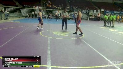 D 1 285 lbs Cons. Round 5 - Nathaniel Thiess, St. Pauls vs David Billiot, John Ehret