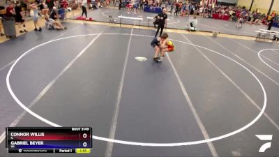 102 lbs Cons. Round 1 - Connor Willis, IL vs Gabriel Beyer, WI