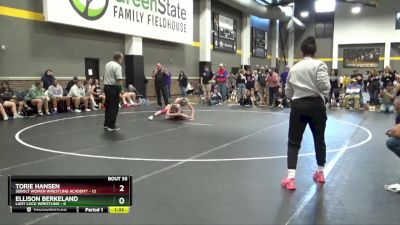 124 lbs Round 5 (16 Team) - Ellison Berkeland, Lady Luck Wrestling vs Torie Hansen, Sebolt Women Wrestling Academy