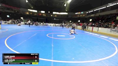 106 lbs Quarterfinal - Luke Davis, Camp Verde vs Luis Aviles, Chino Valley