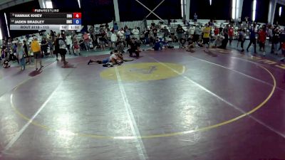 113 lbs Champ. Round 2 - Vannak Khiev, SPAR Wrestling Academy vs Jaden Bradley, DeKalb Wrestling Club