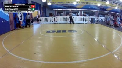 215 lbs Round 2 (8 Team) - Blake Barodte, Wakulla WC vs Anthony Wright, Greasers