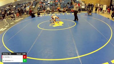 12U Boys - 58 lbs Cons. Round 1 - Grayson Sylvaria, Iron Faith Wrestling Club vs Seth Combs, Prodigy Wrestling Academy