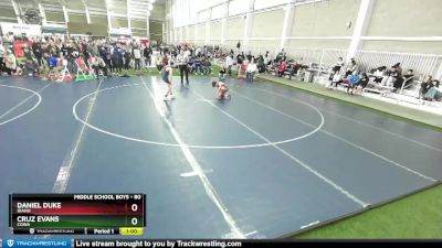 80 lbs Champ. Round 2 - Cruz Evans, COWA vs Daniel Duke, Idaho