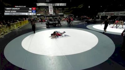 132 lbs Cons. Round 2 - Brett Crowley, Vacaville Wrestling Club vs Nayef Ayesh, Golden State Wrestling Club