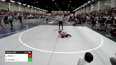 62 lbs Quarterfinal - Lane Mason, Swp vs Ryatt Cavazos, Hammer House Mafia